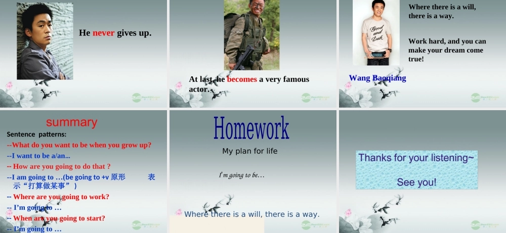 湖北省荆门市钟祥市兰台中学八年级英语上册 Unit 6 I’m going to study computer science课件1.ppt