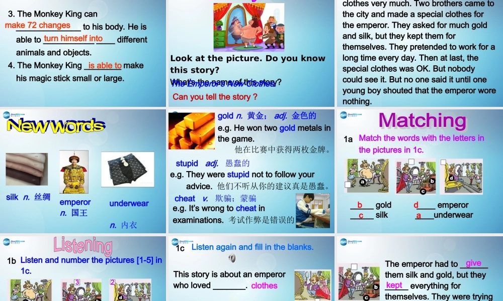 秋八年级英语下册 unit 6 An old man tried to move the mountain period 3课件 .ppt