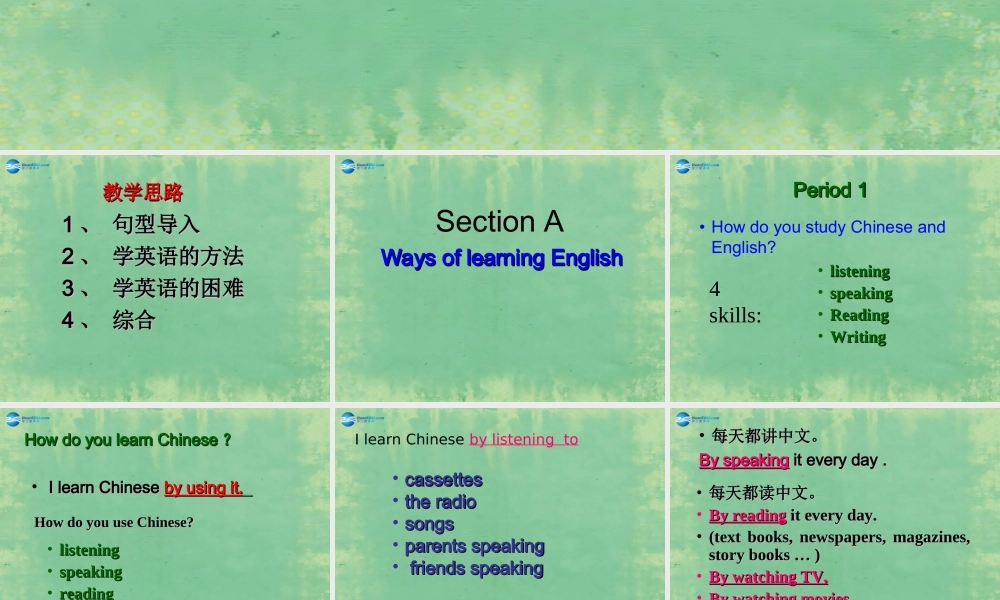 辽宁省灯塔市第二初级中学九年级英语全册 Unit 1 How can we become good learners？（第1课时）课件 （新版）人教新目标版.ppt