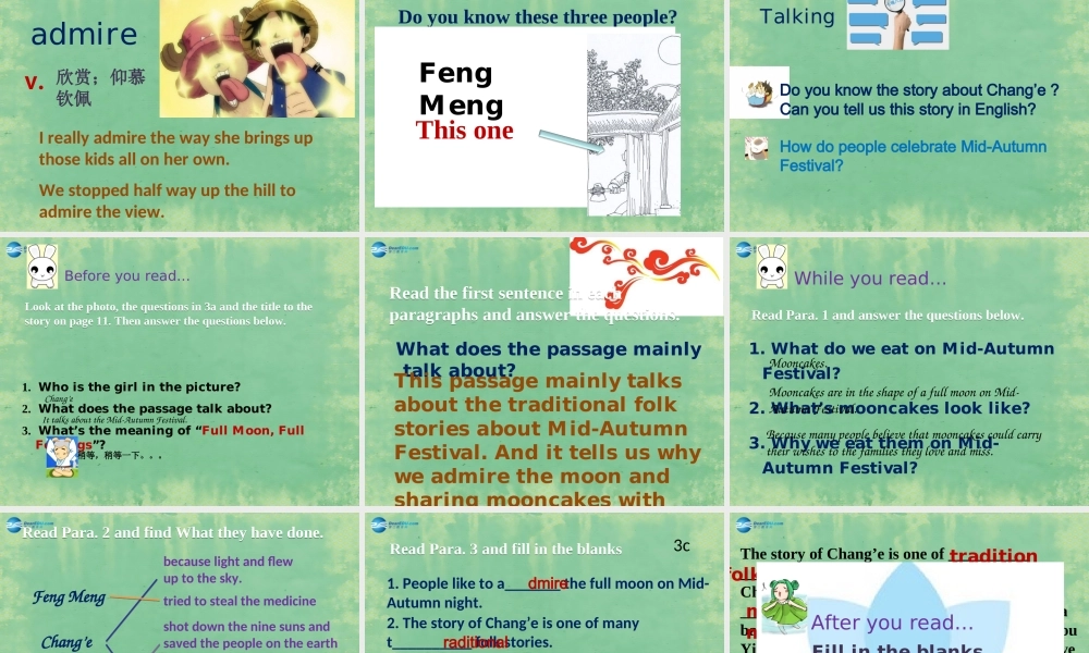 辽宁省灯塔市第二初级中学九年级英语全册 Unit 2 I think that mooncakes are delicious！Section A2课件 （新版）人教新目标版.ppt