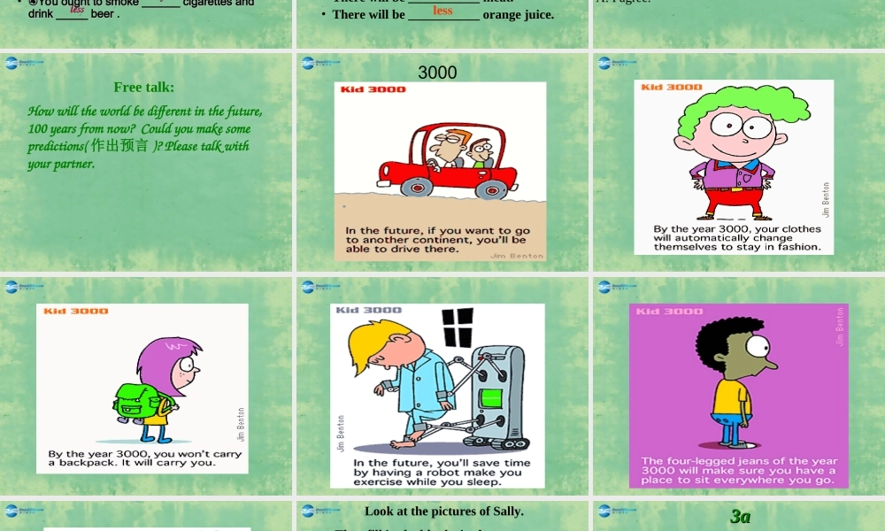 辽宁省灯塔市第二初级中学八年级英语上册 Unit 7 Will people have robots？（第2课时）课件.ppt