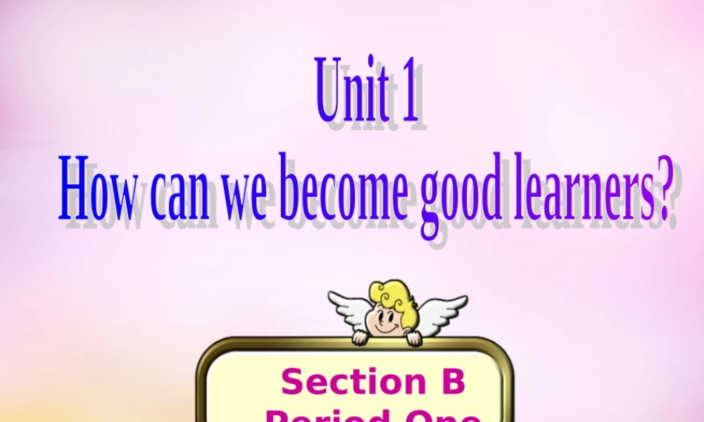 陕西省汉中市佛坪县初级中学九年级英语全册 Unit 1 How can we become good learners Section B课件1 （新版）人教新目标版.ppt