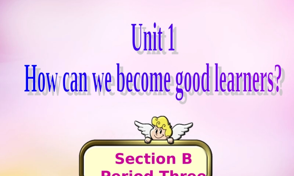 陕西省汉中市佛坪县初级中学九年级英语全册 Unit 1 How can we become good learners Section B课件3 （新版）人教新目标版.ppt