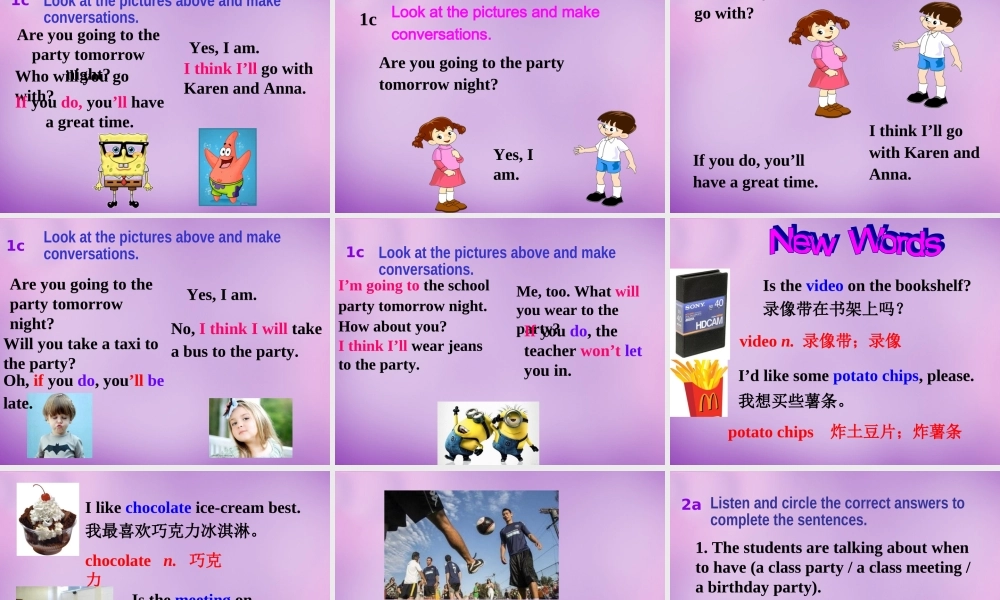 陕西省汉中市佛坪县初级中学八年级英语上册 Unit 10 If you go to the partyyou'll have a great time（第1课时）课件.ppt