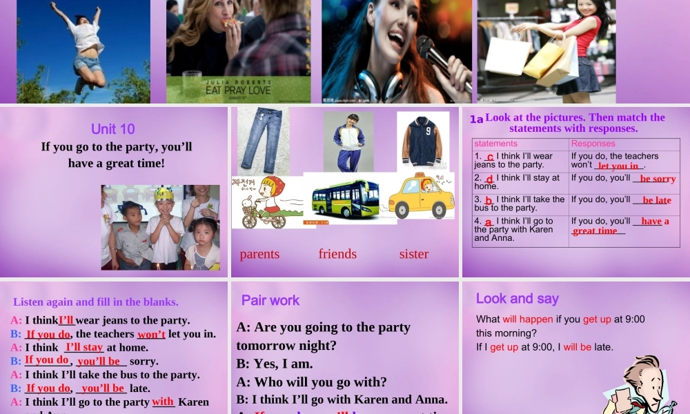 陕西省汉中市佛坪县初级中学八年级英语上册 Unit 10 If you go to the partyyou'll have a great time写作课件2.ppt