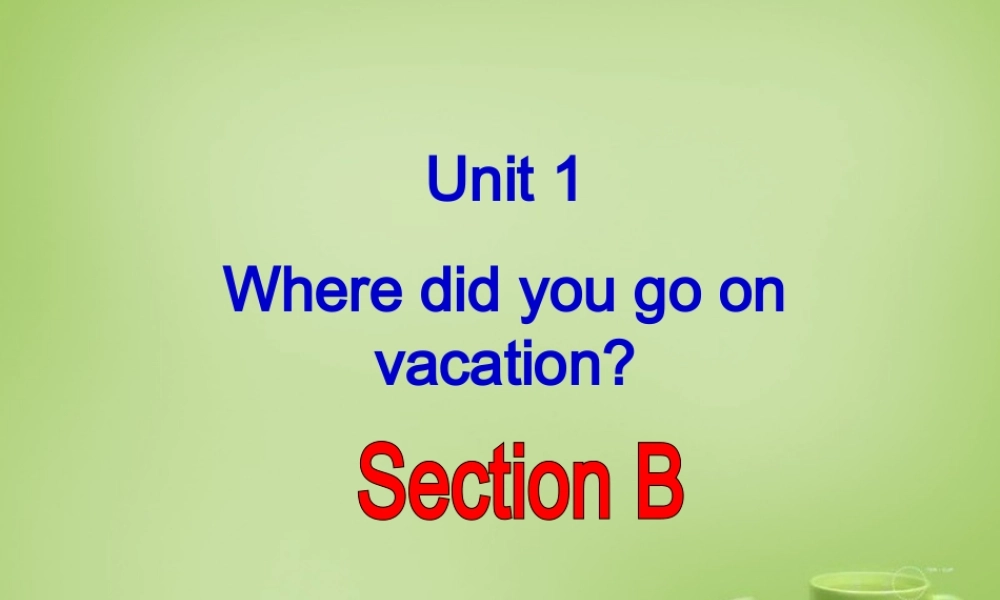 陕西省石泉县池河中学八年级英语上册 Unit 1 Where did you go on vacation Section B课件.ppt