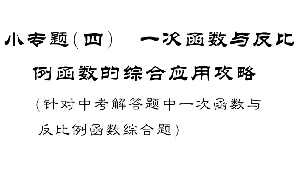 2018年中考数学（人教版）总复习课件：小专题4 (共40张PPT).ppt