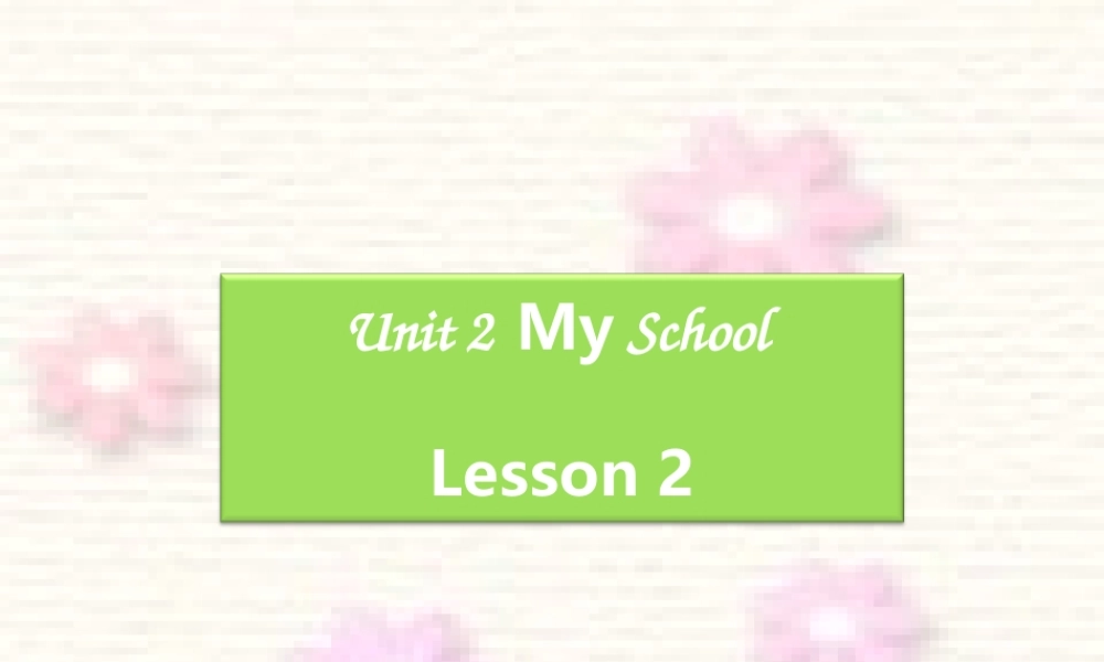 Unit 2 My School Lesson 2 课件 1.ppt