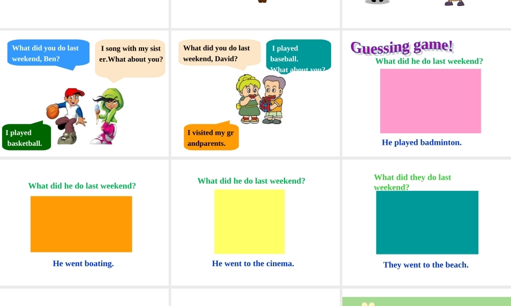 Unit 4 Last Weekend Lesson 1 课件 2.ppt