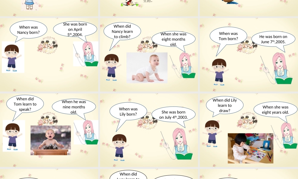 Unit 6 Growing Up Lesson 3 课件 1.ppt