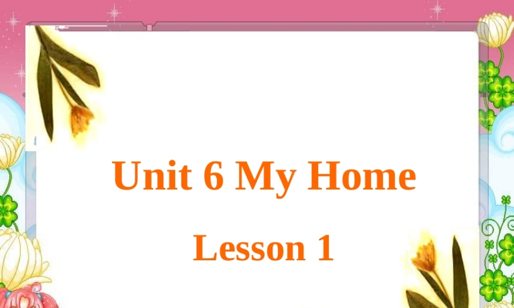 Unit 6 My Home Lesson 1 课件 1.ppt