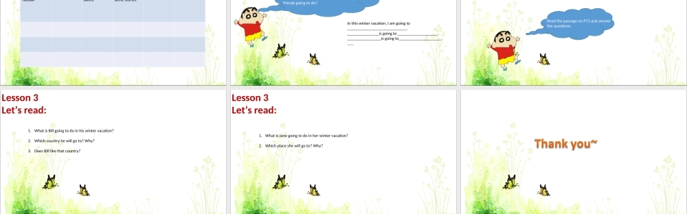 Unit 6 Winter vacation 课件 .ppt