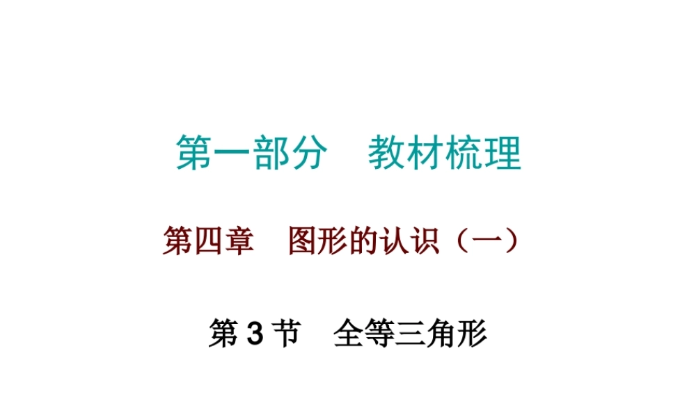 人教版九年级数学中考总复习《全等三角形》 （共23张PPT）.ppt