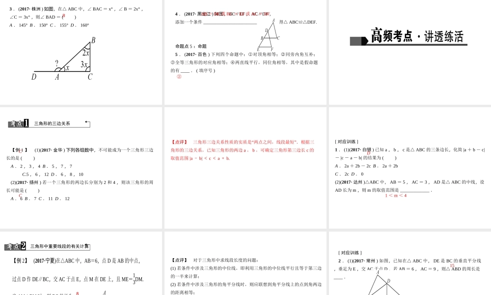 第18讲　三角形与全等三角形.ppt