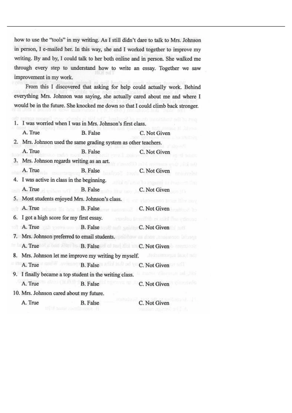 2017年10月自考《英语（二）00015》试题和答案.doc_第2页