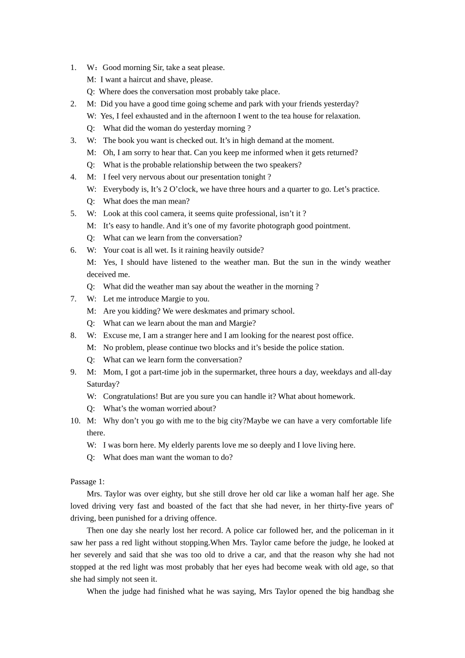 听力综合练习Model Test 8原文.docx_第1页