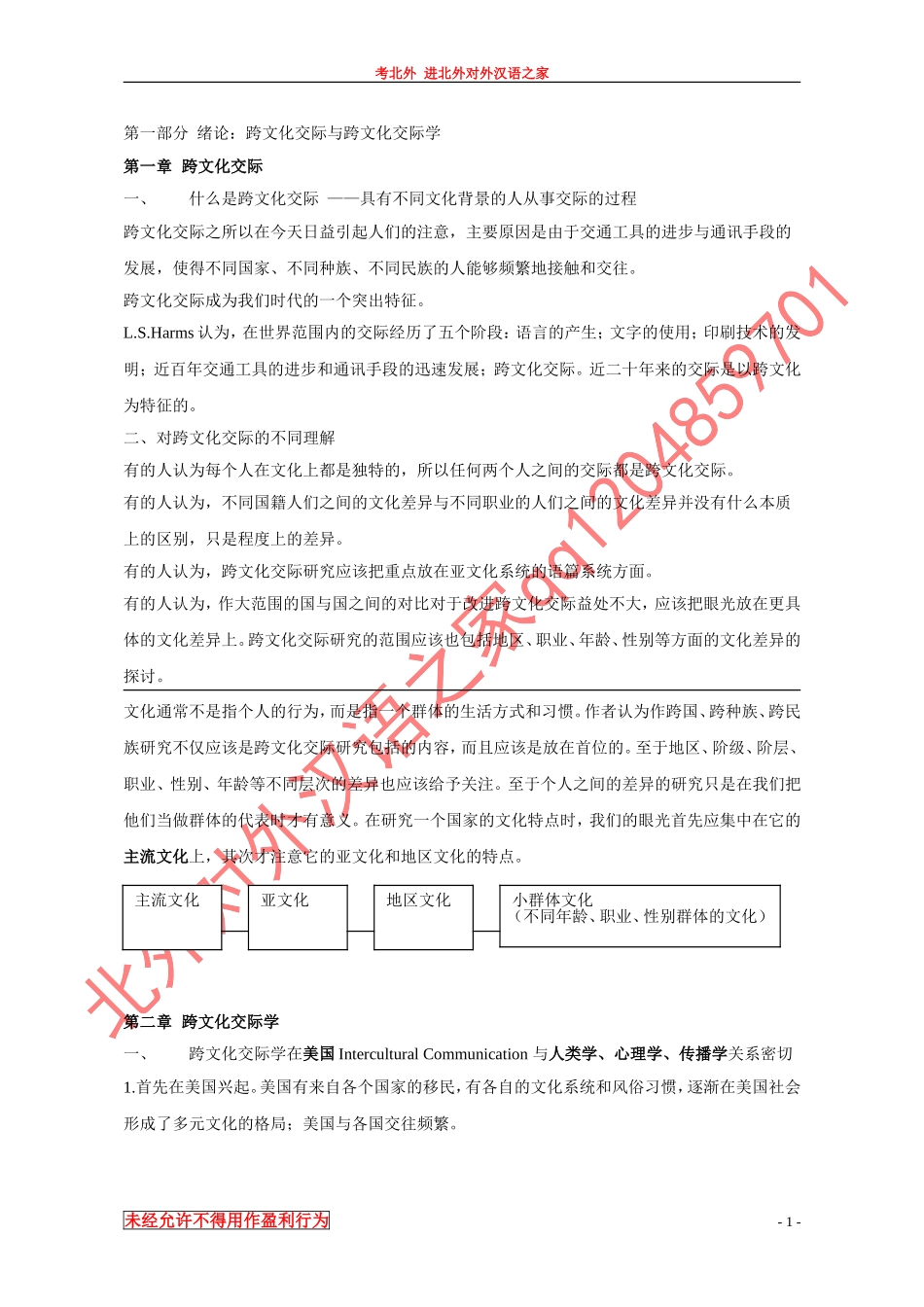 跨文化交际学概论笔记 .doc_第1页