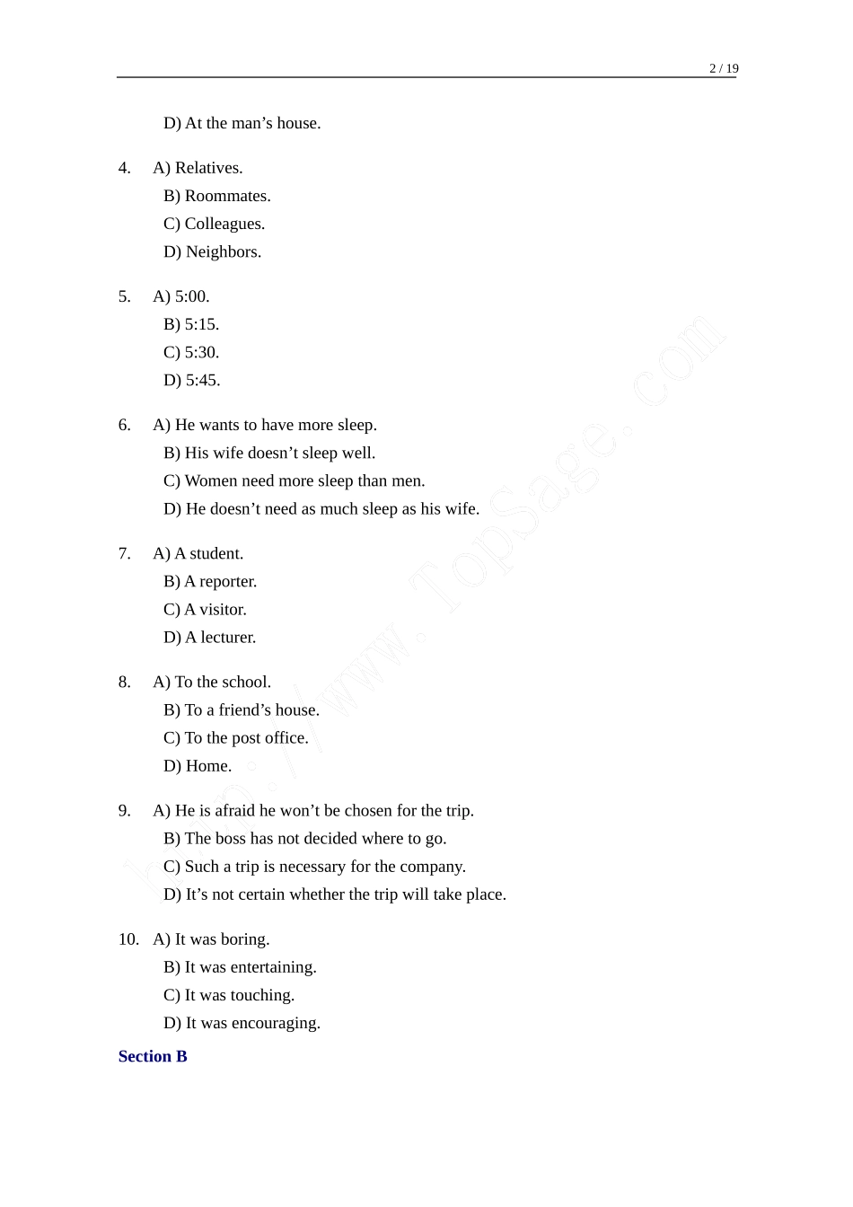1997年1月大学英语四级(CET-4)真题试卷.doc_第2页