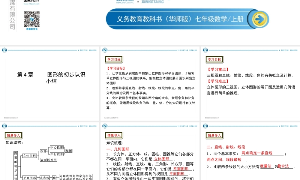 第4章图形的初步认识的小结.ppt