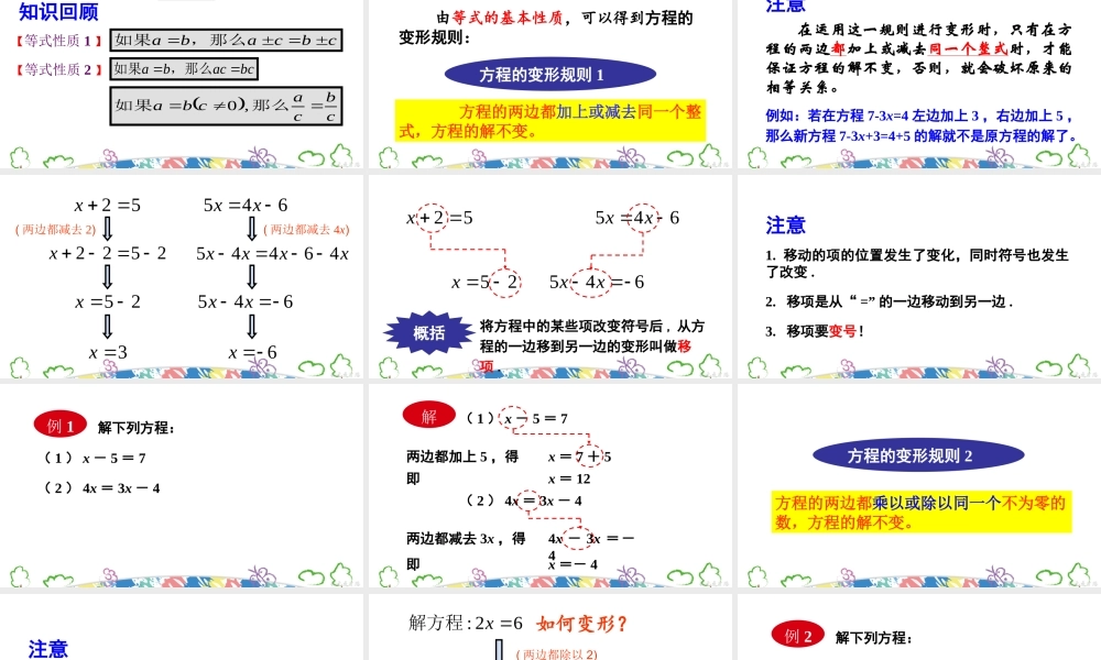 第2课时 方程的简单变形.ppt