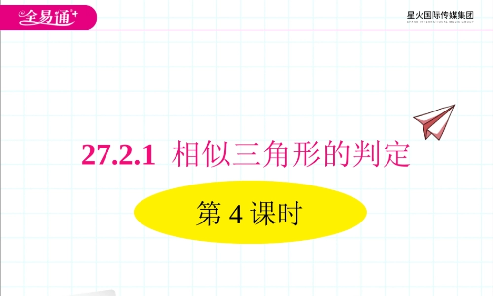27.2.1相似三角形的判定 第4课时.ppt