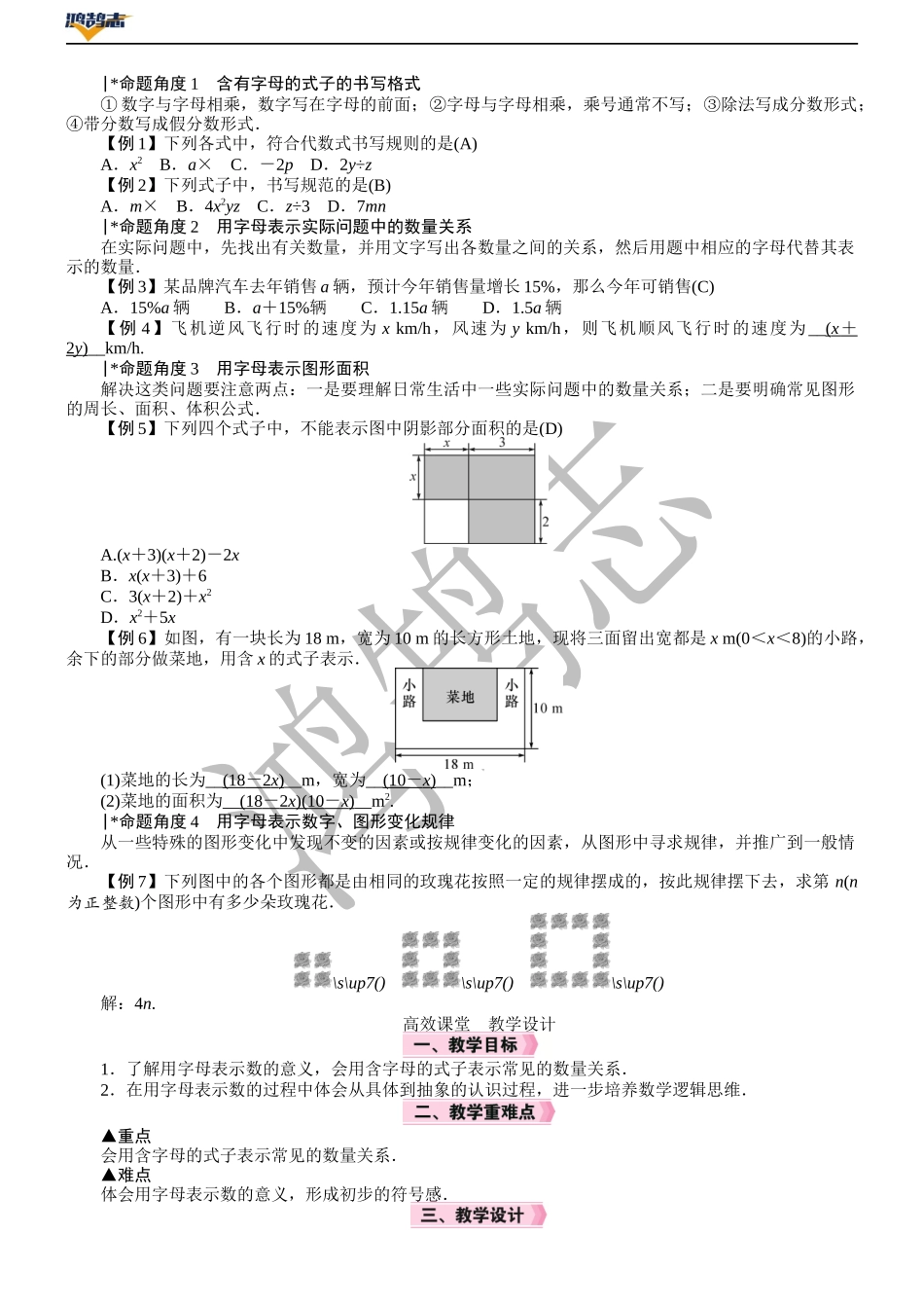 第1课时　用字母表示数.DOCX_第2页