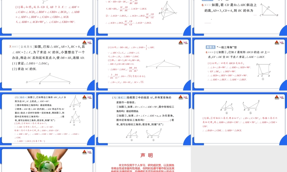 专题二 相似三角形的基本模型.pptx