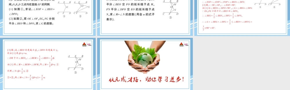 期末重难点专题（二） 与平行线有关的探究题.pptx