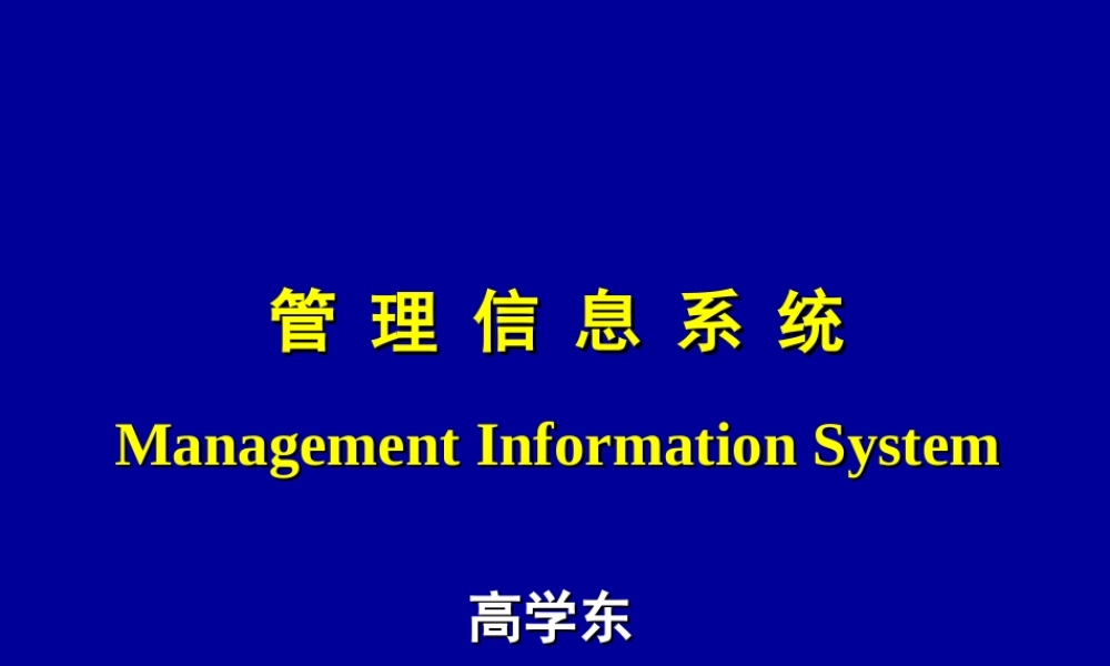 MIS讲义（第1章）-新书版.ppt