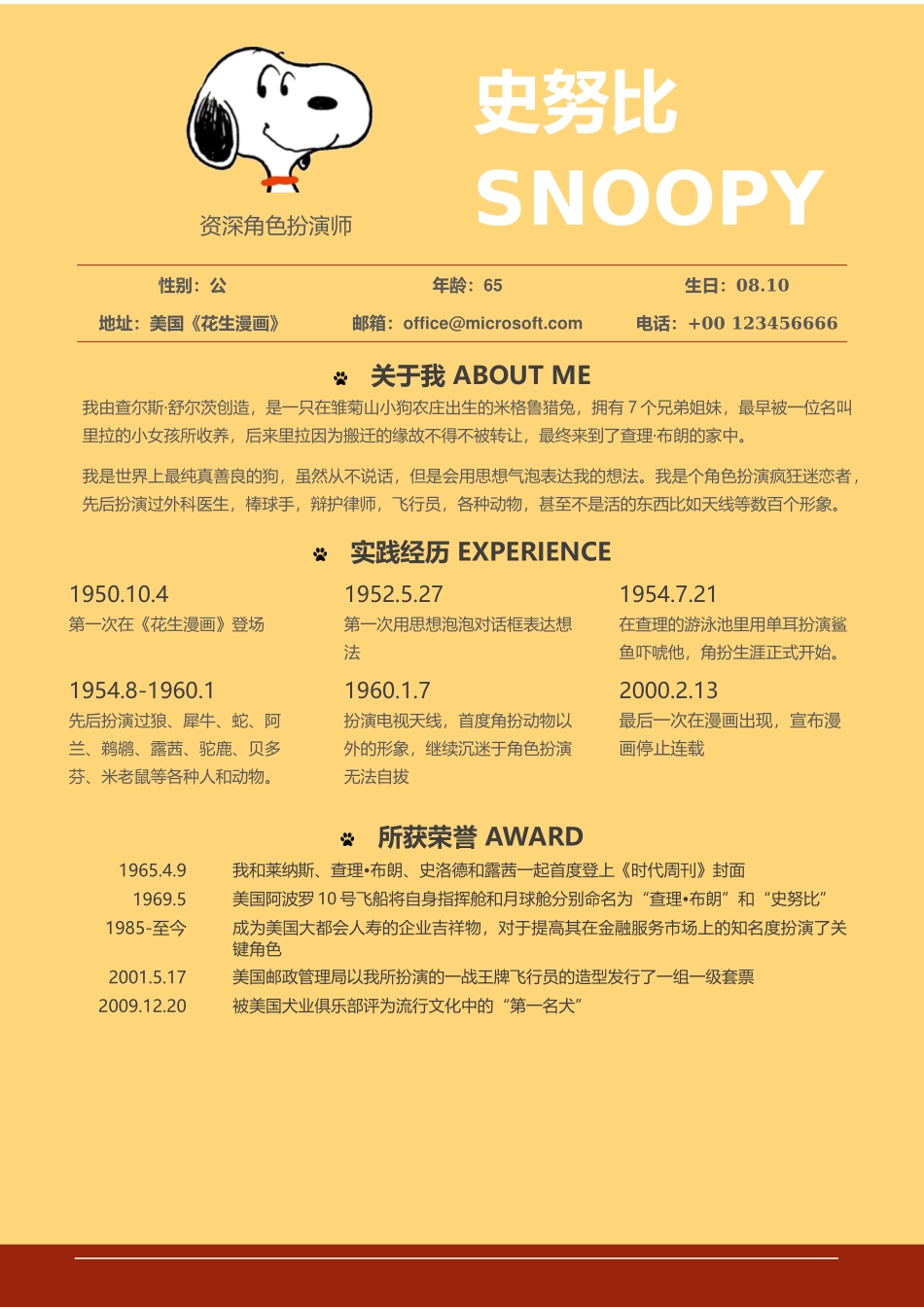 93.彩色史努比Snoopy .docx_第1页