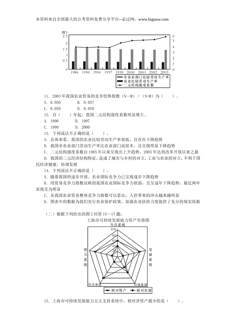 2006年上海市公务员考试行测真题【完整+答案+解析】.doc_第3页