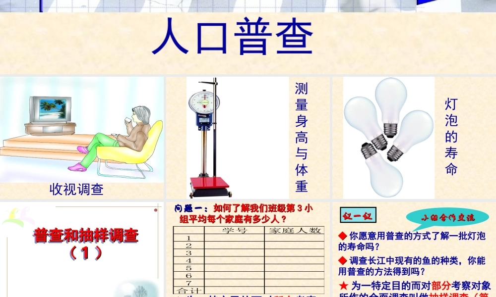 《普查和抽样调查（1）》参考课件1.ppt
