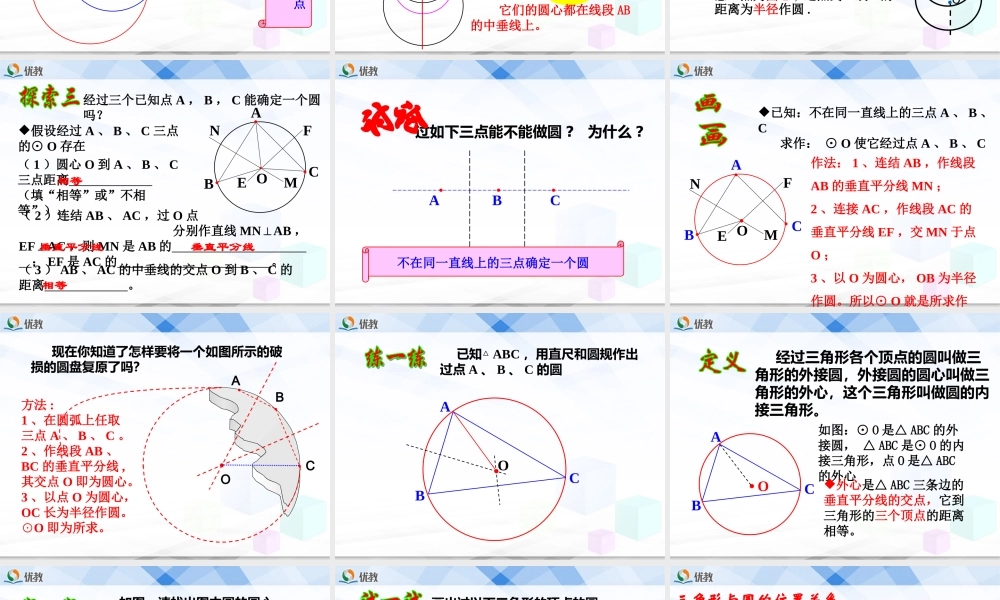 《确定圆的条件（1）》教学课件.ppt