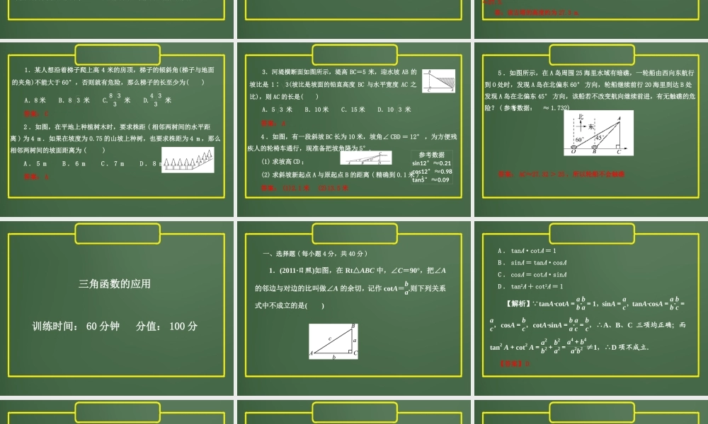 《三角函数的应用》复习课件2.ppt