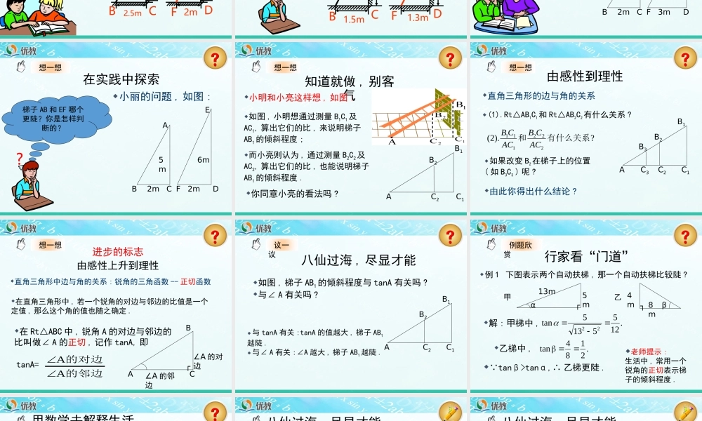 《锐角三角函数（1）》教学课件.ppt