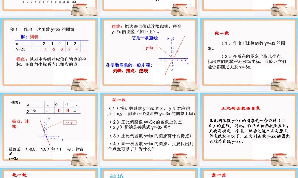 《一次函数的图象》第1课时参考课件.ppt