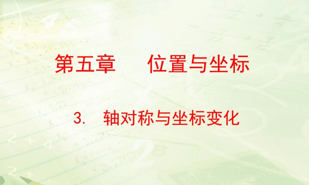 《轴对称与坐标变化》教学课件.ppt
