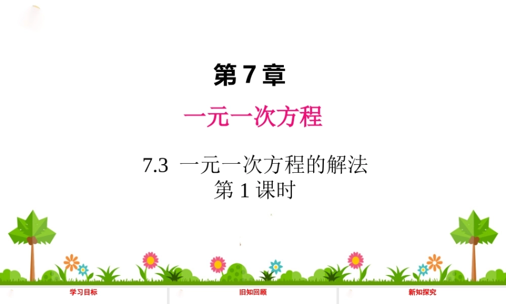 7.3 一元一次方程的解法 第1课时.ppt