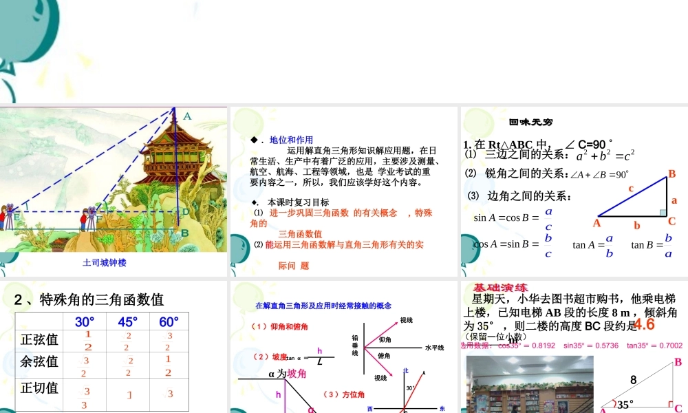 《三角函数的应用》复习课件1.ppt