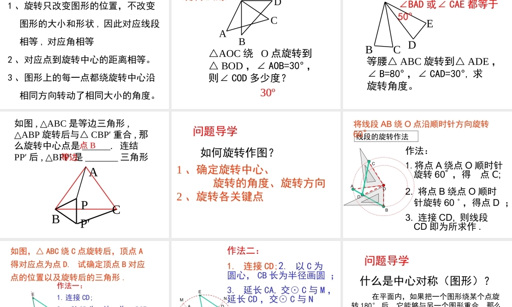 《图形的平移与旋转》复习课件1.ppt