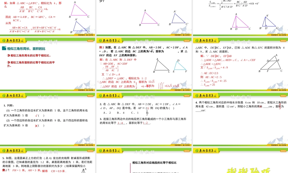 4.5.1 相似三角形的性质.pptx