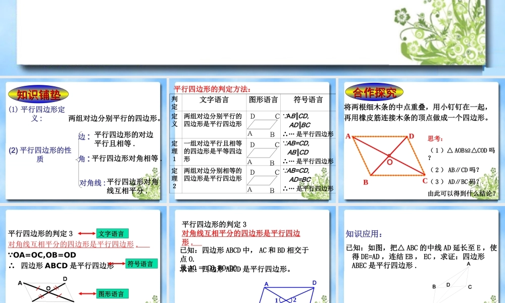 《平行四边形的判定（3）》参考课件.ppt