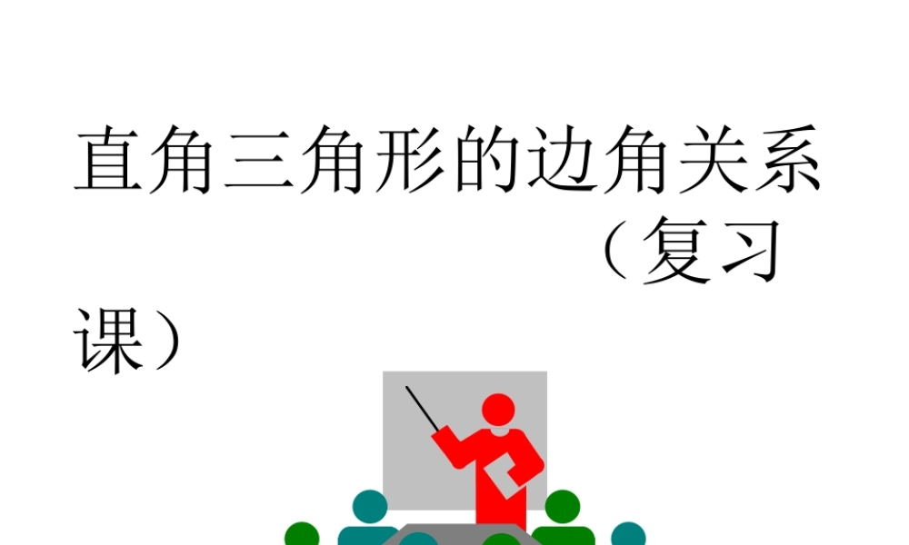 《直角三角形的边角关系》复习课件1.ppt