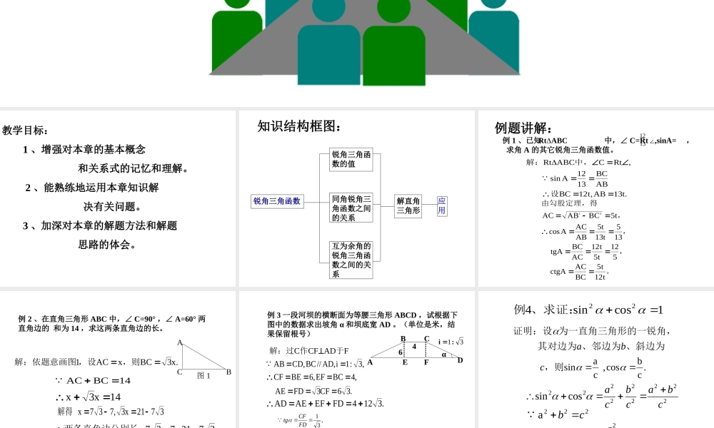 《直角三角形的边角关系》复习课件1.ppt