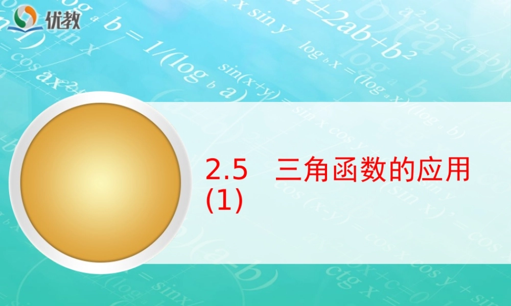 《三角函数的应用（1）》教学课件.ppt