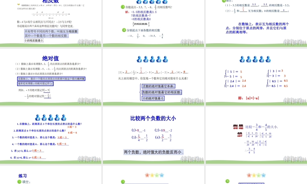 2.3 相反数与绝对值.ppt