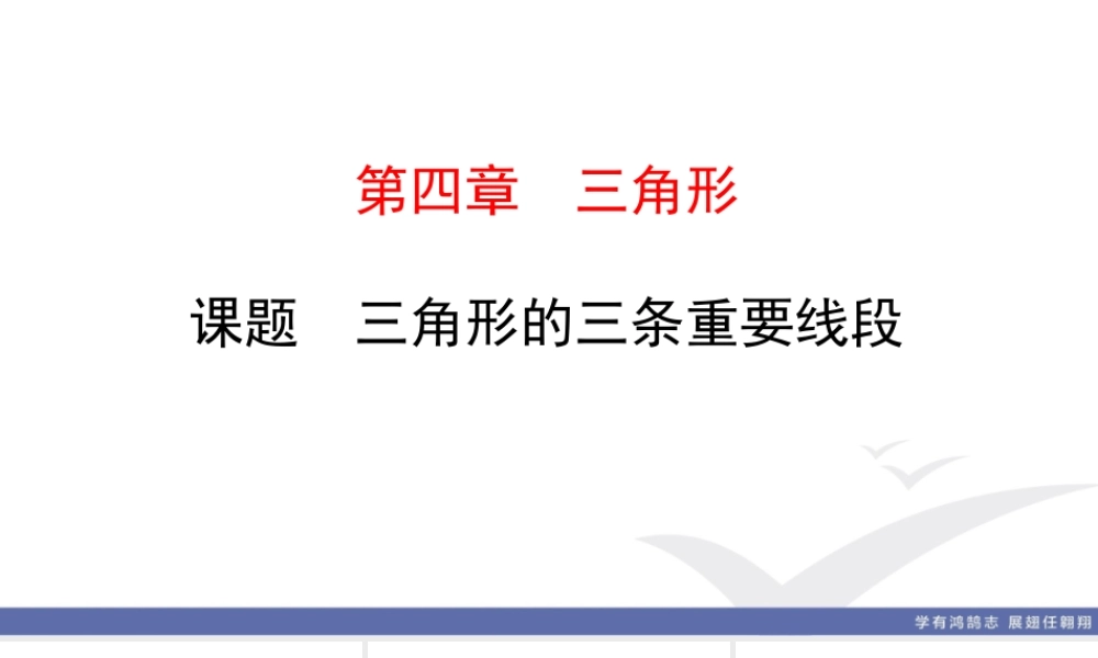 3. 课题　三角形的三条重要线段.ppt