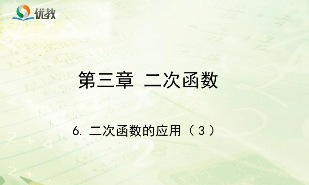 《二次函数的应用（3）》教学课件.ppt