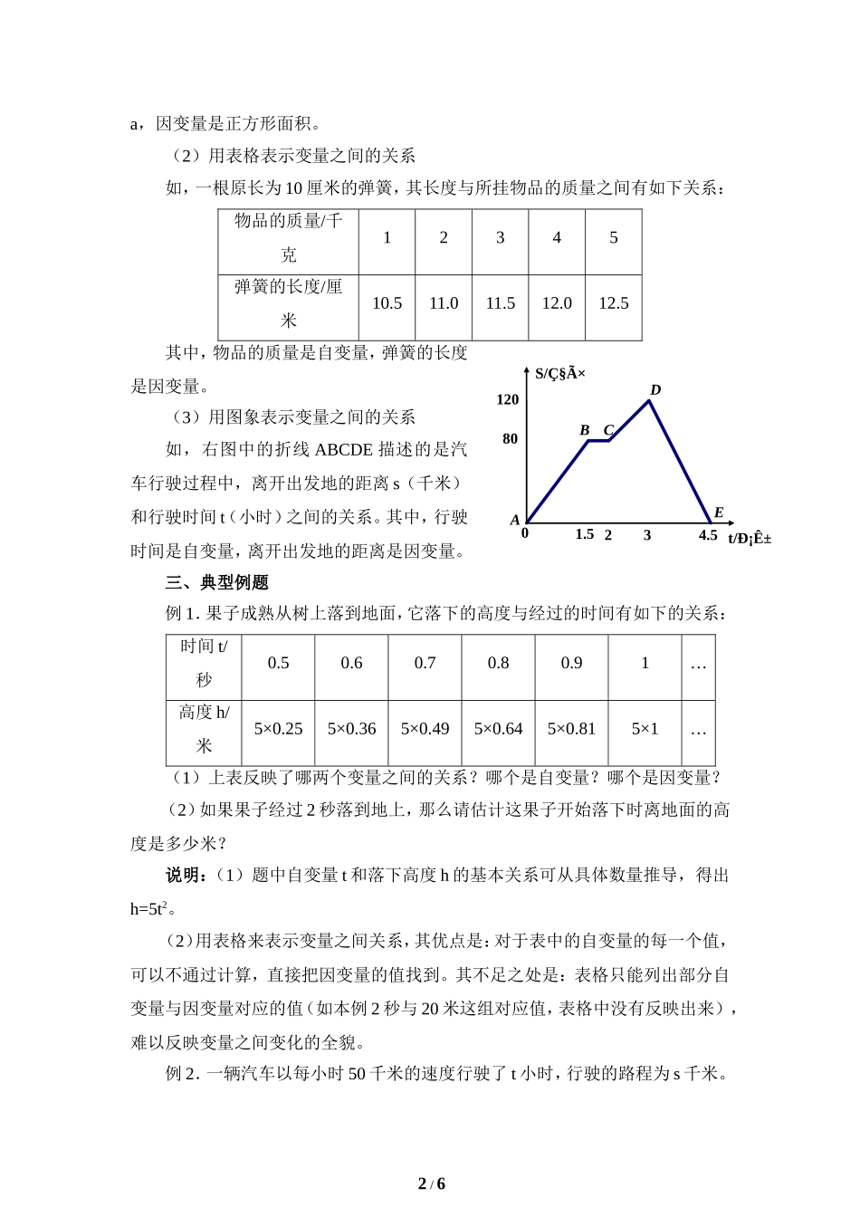 《变量之间的关系》复习教案1.doc_第2页