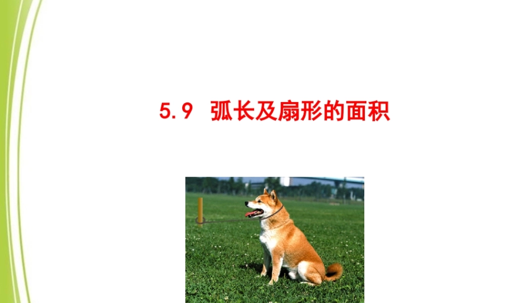 《弧长及扇形的面积》参考课件.ppt